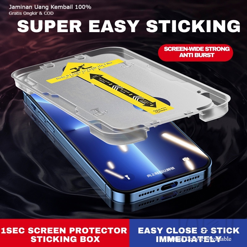 1-Sec Sticking Screen Protector Box Anti- Spy Easy Installation Anti-Burst Tempered FIlm Iphone 13 苹果手机秒贴膜速贴膜盒超简单贴膜无气泡防窥