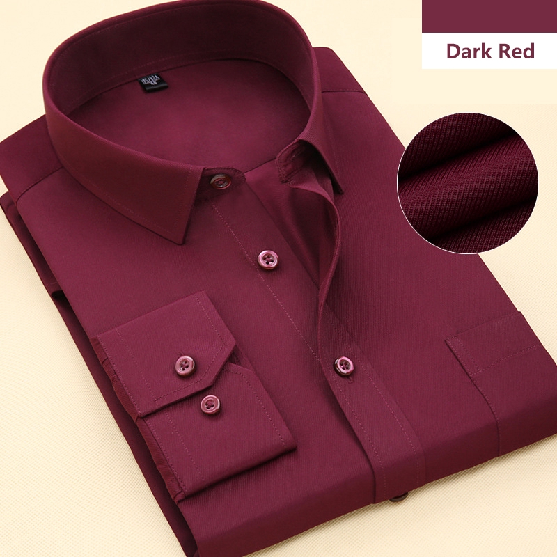 dark red dress shirt