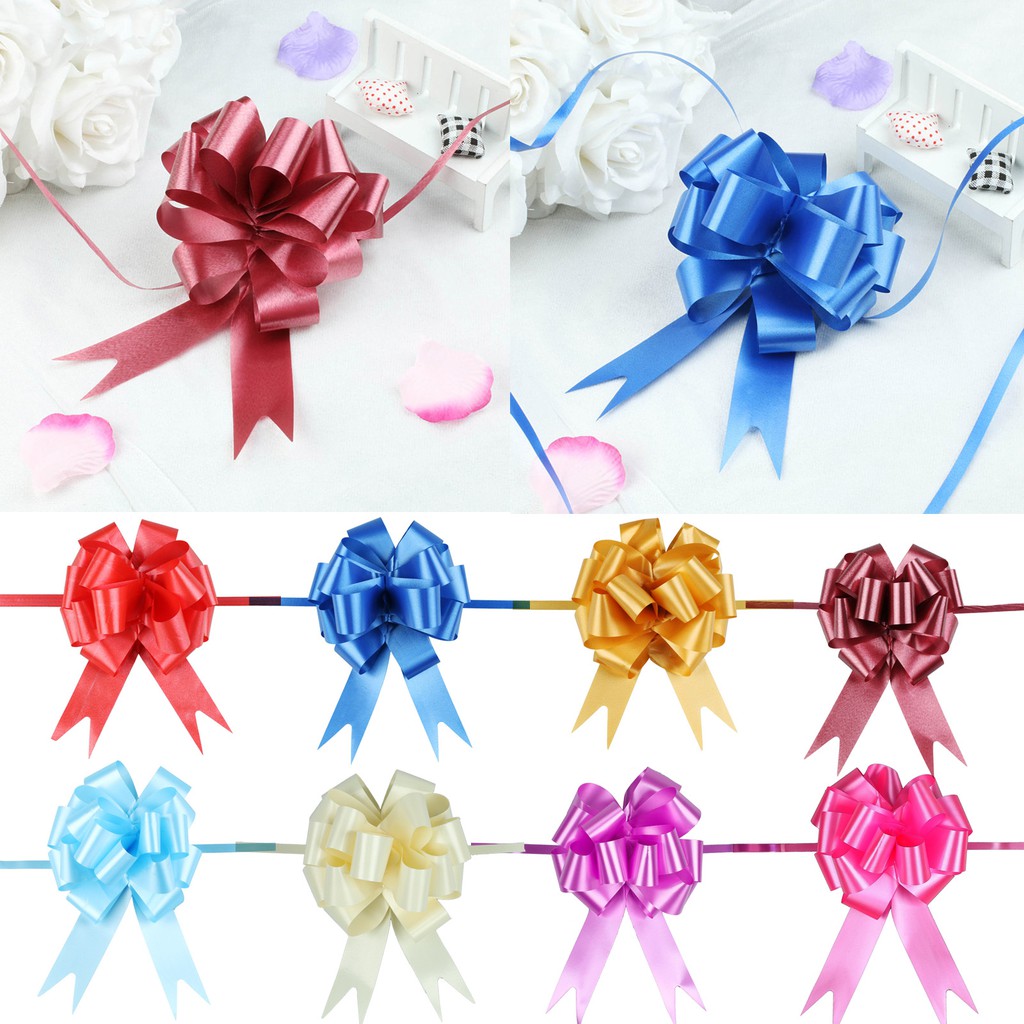 30pcs Ribbon Pull Bows For Gift Wrapping Packaging Crafts Wedding Party
