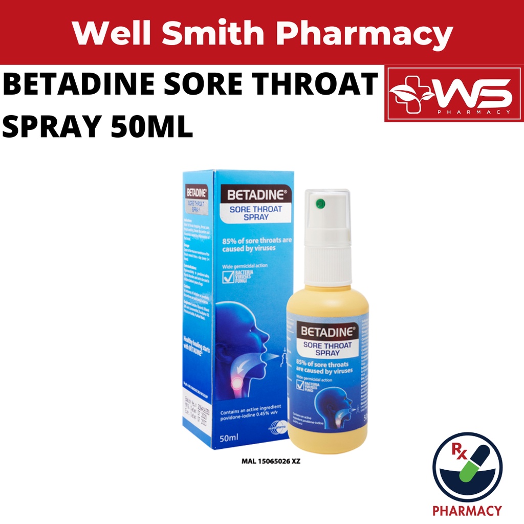 BETADINE SORE THROAT SPRAY 50ML Shopee Malaysia
