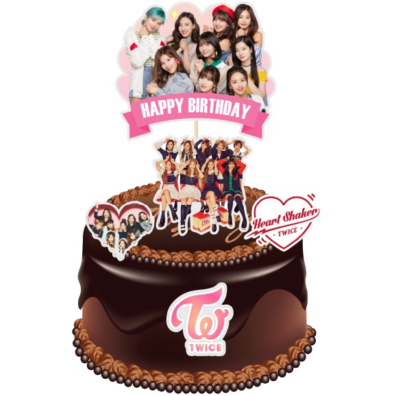 Twice Cake Topper Laminated