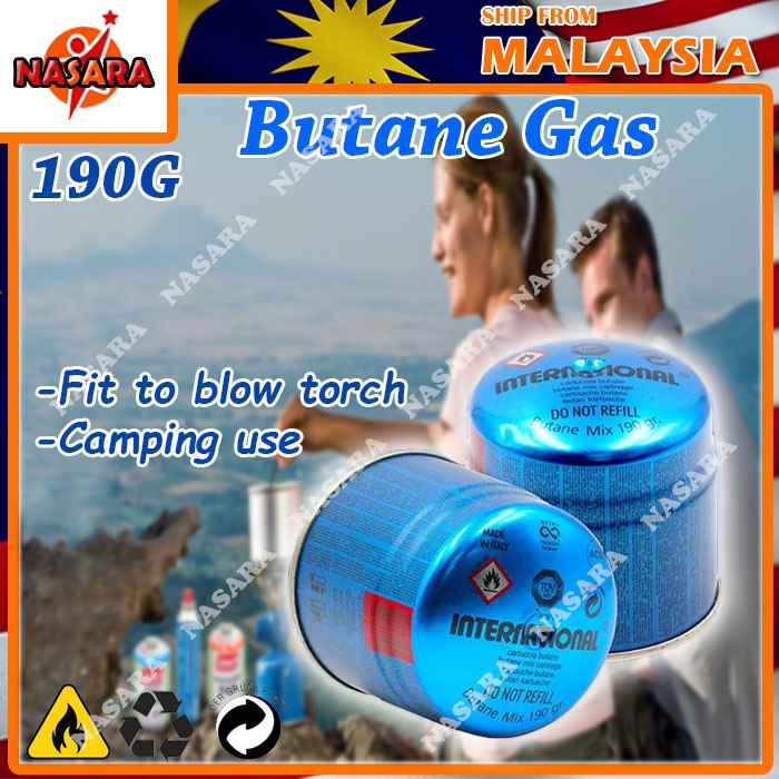 NASARA [190G] PORTABLE BUTANE GAS CARTRIDGE BUNSEN BURNER REFILL