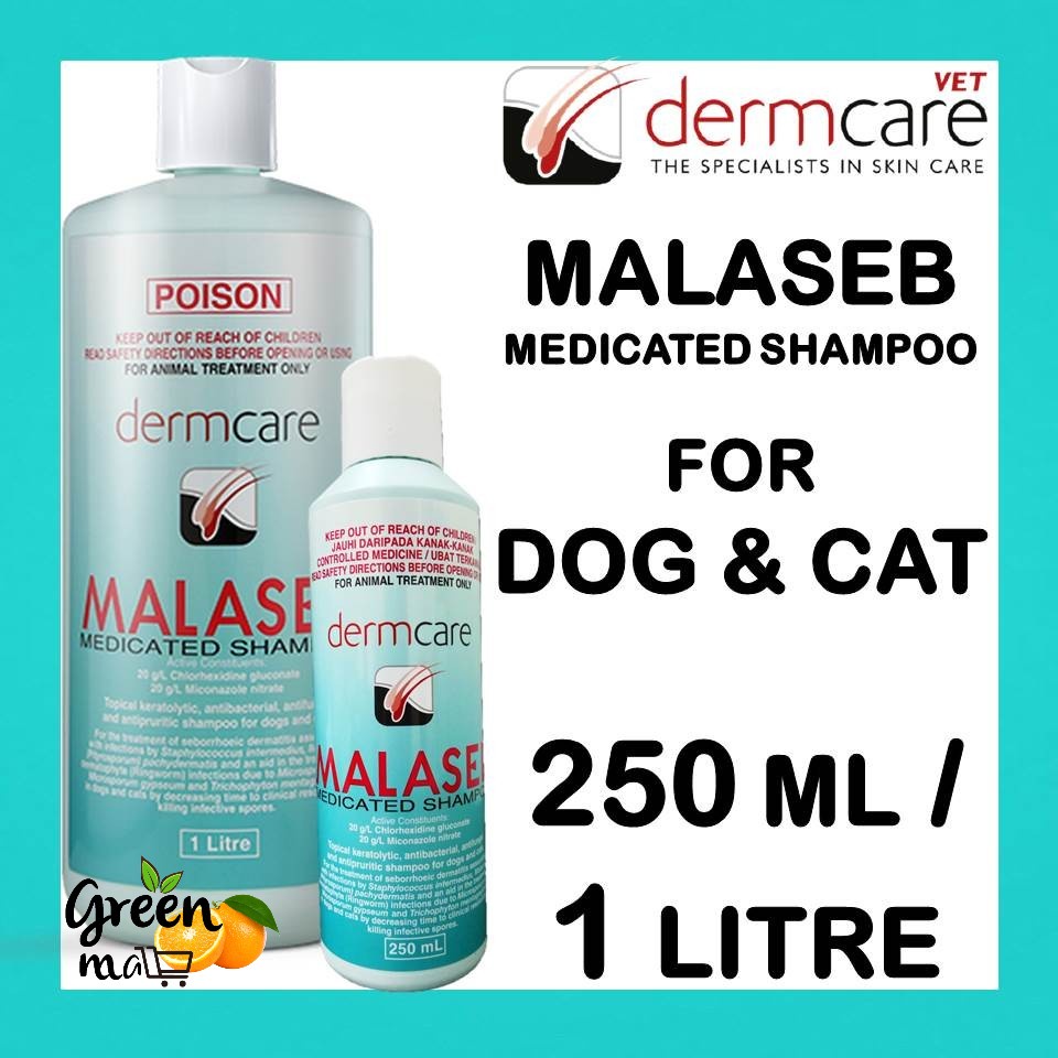Malaseb Medicated Shampoo for Dogs & Cats 250 mL / 1 Liter bottle (100