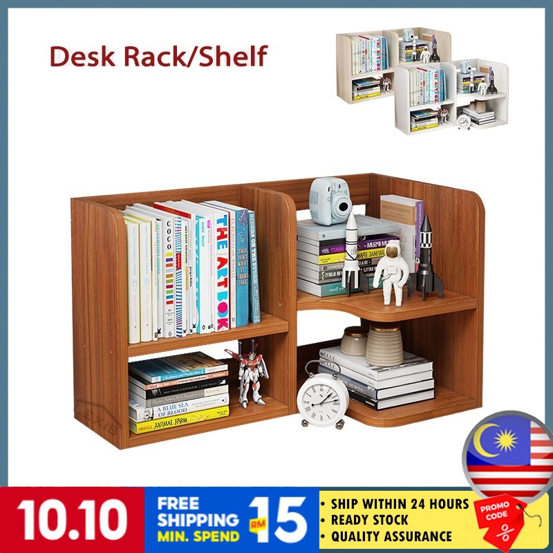 LEXIS L60cm Multipurpose Corner Table Top Storage Rack Bookshelf