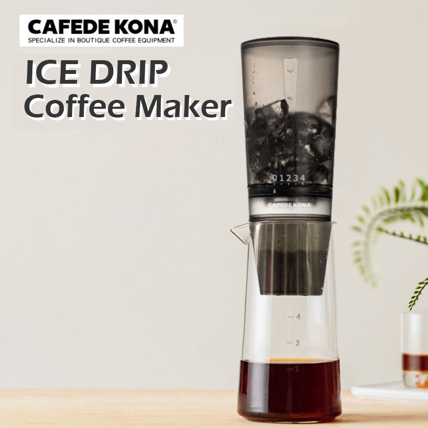 Ready Stock 🇲🇾 Cafede Kona Ice Drip Coffee Maker. Ice Brewing Coffee Machine Cold Extraction Pot Ice Drip Coffee Maker