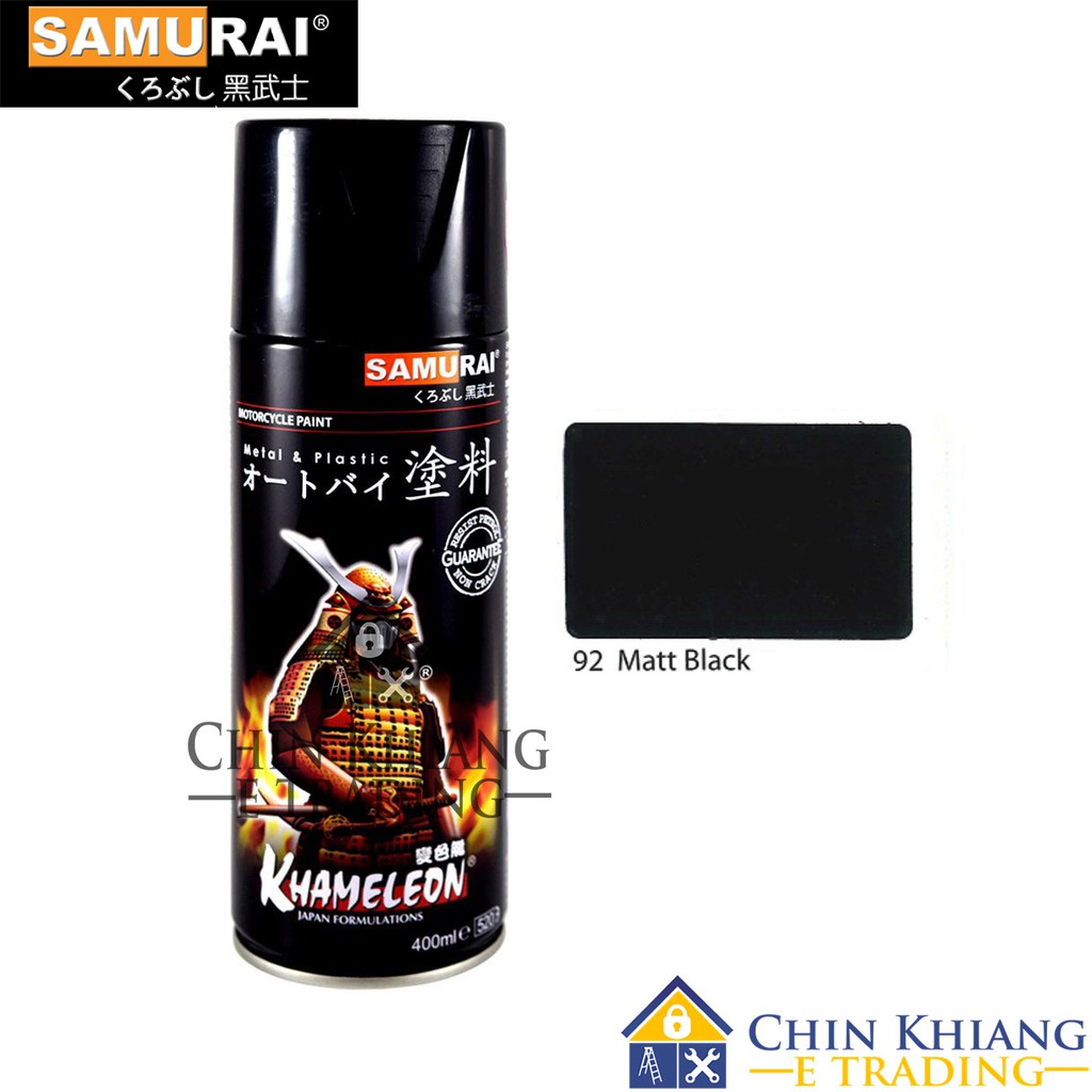 Samurai 92 Matt Black Standard Spray Paint 400ml | Shopee Malaysia