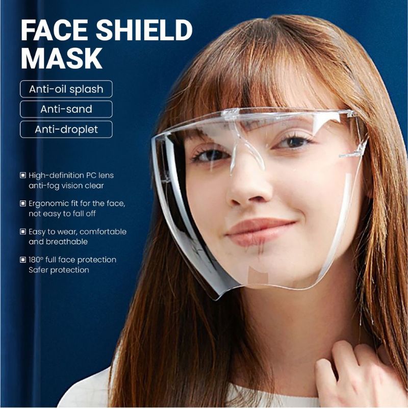 Face Shield Adult Medical Anti Fog Premium Quality Individual Packaging