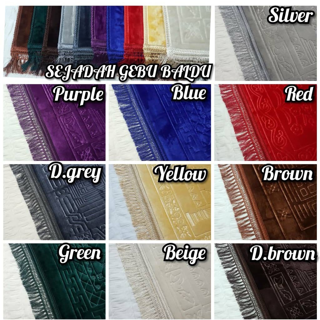 Sejadah Tebal Gebu Prayer Mat King Size 128 x 78cm Sejadah Tebal Gebu Prayer Mat King Size 128 x 78cm