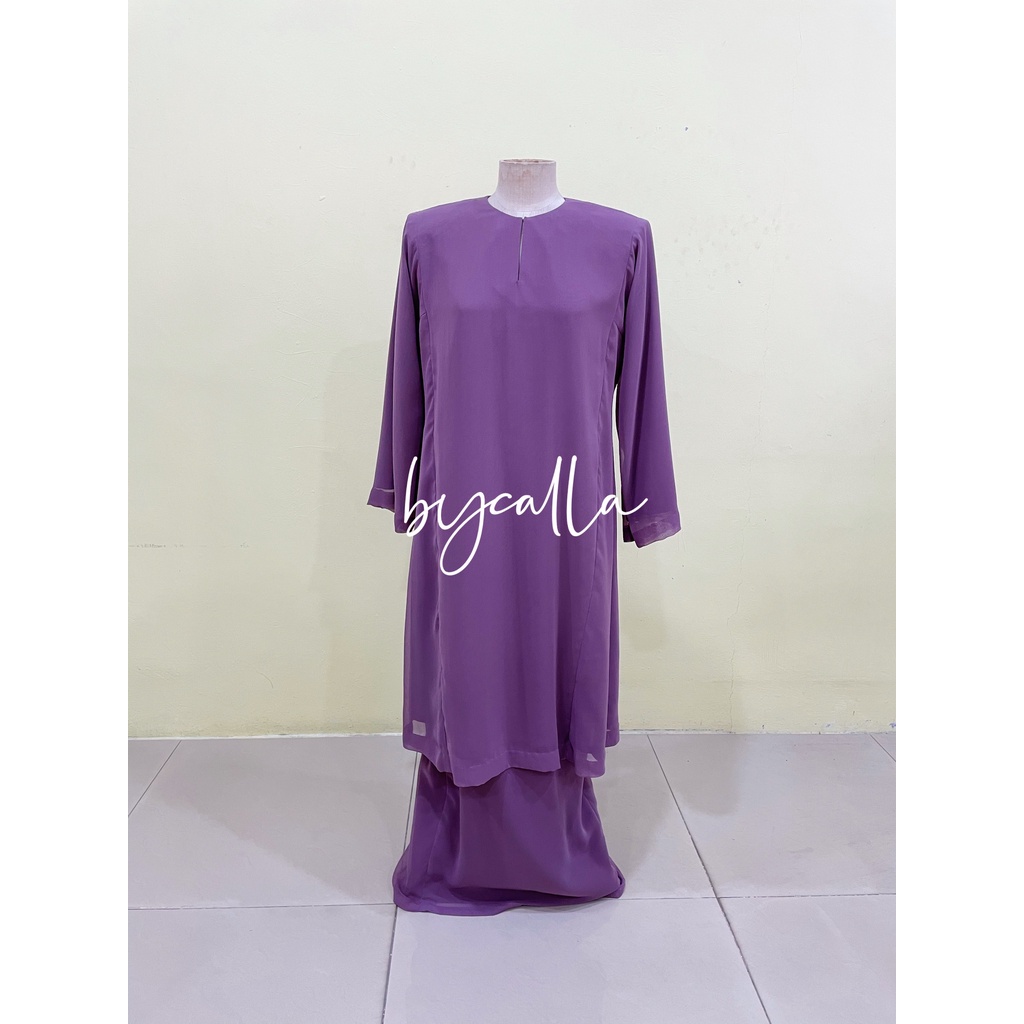 [Custom Made] Baju Kurung Pahang (Purple) | Shopee Malaysia
