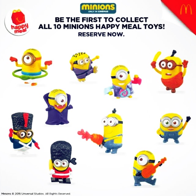 mcdonalds minion toys 2015