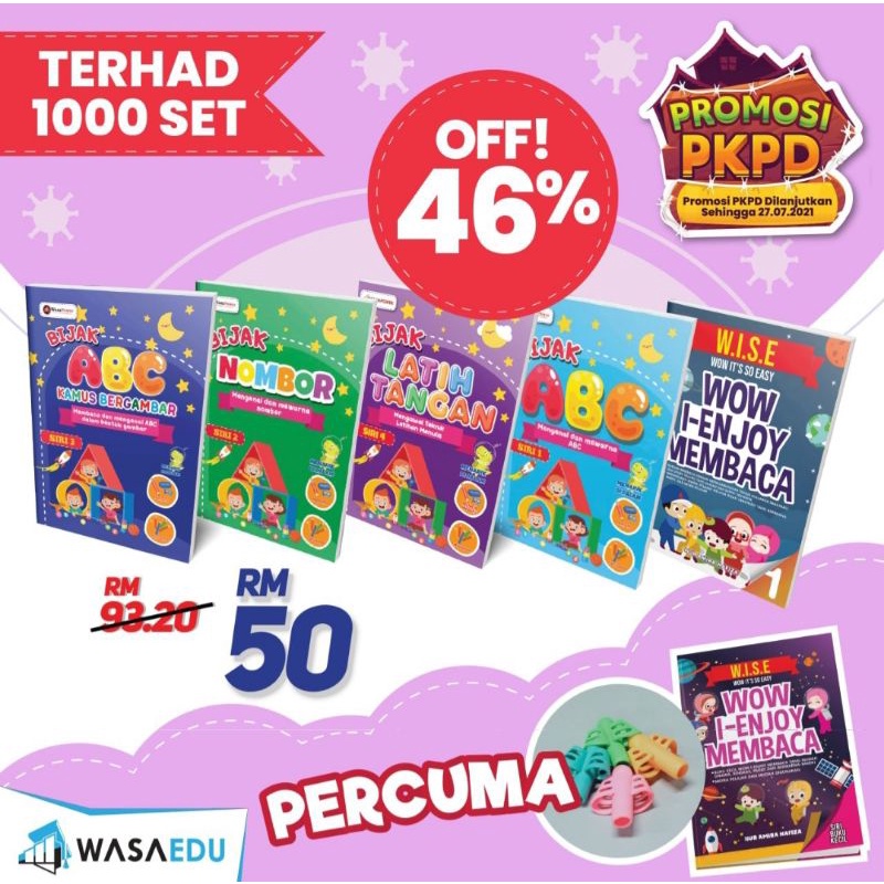 Kombo Bijak + WOW ( Bijak ABC kamus Bergambar/Bijak Latih Tangan/Bijak ...