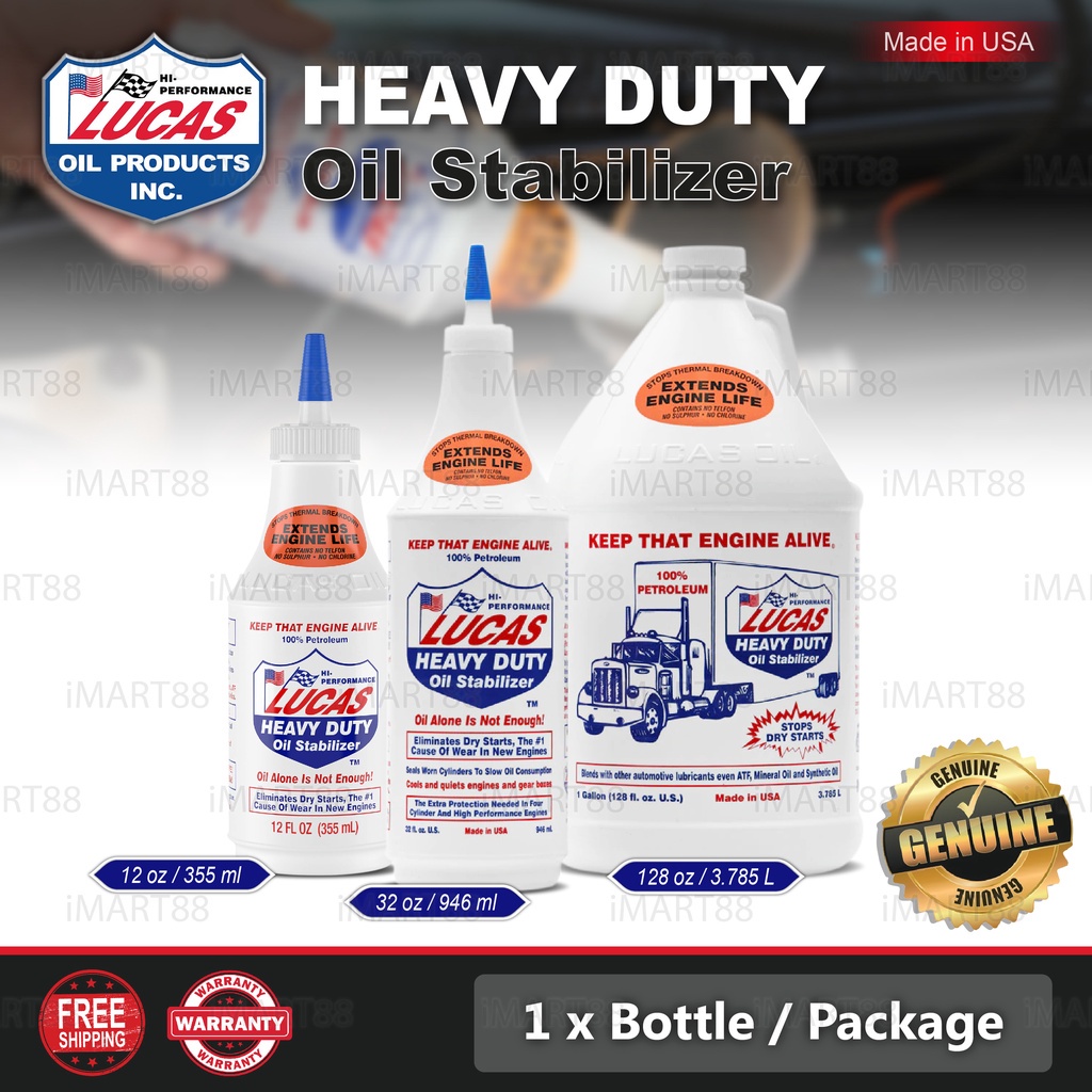 Lucas Engine Oil Stop Leak & Heavy Duty Oil Stabiliser Twin Pack – 2 Liters Total