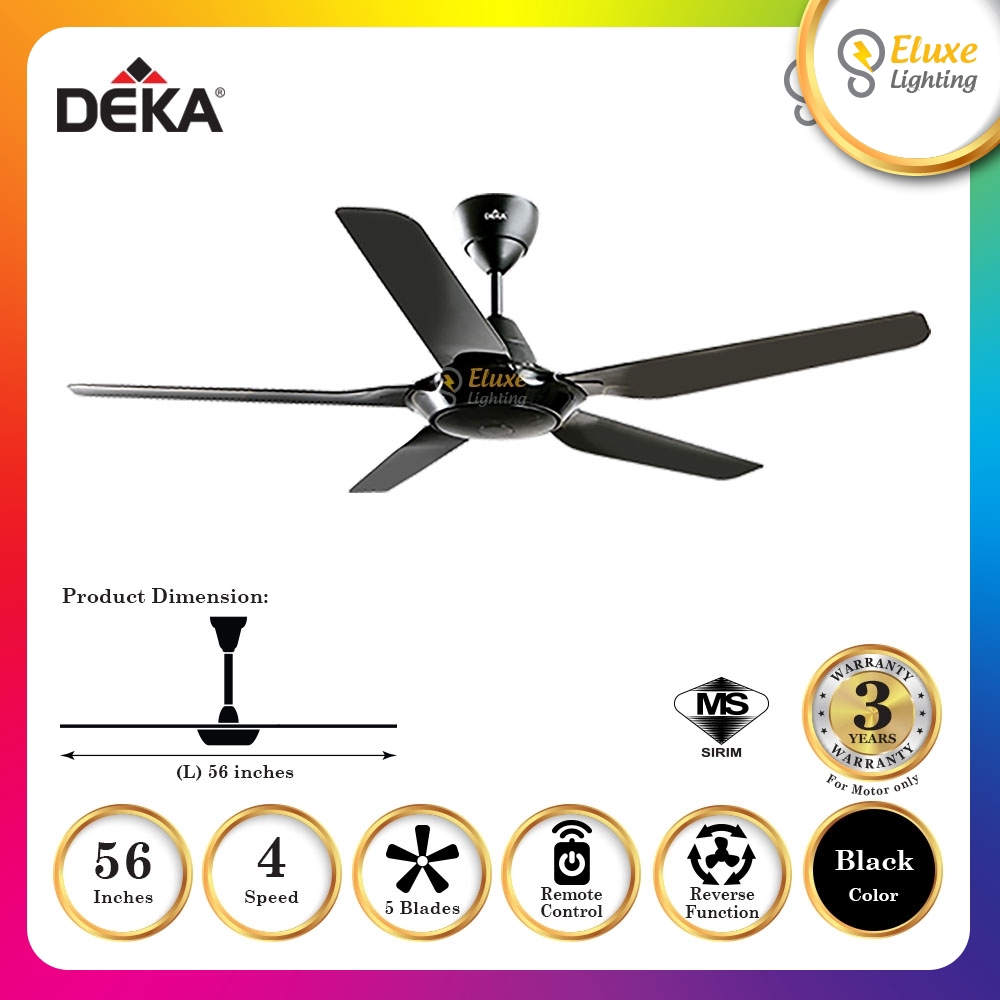 Deka Sv22 Svbaby Svbabyl 56 42 Black White Ceiling Fan Shopee Malaysia