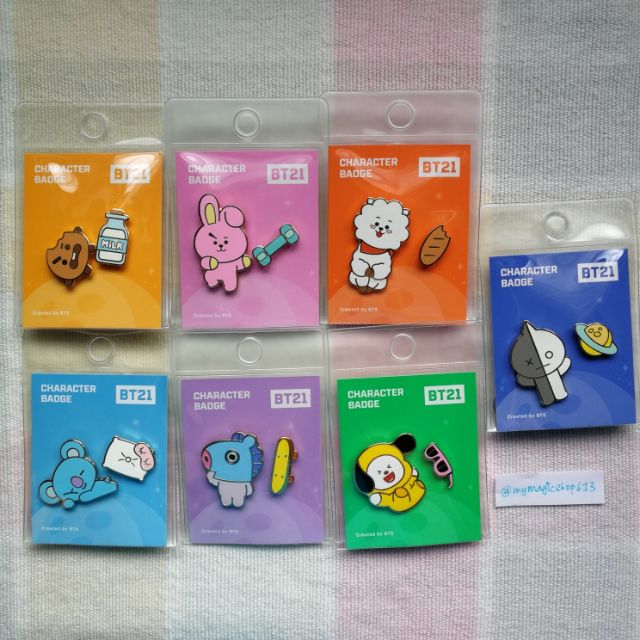 BT21 LINE FRIENDS OFFICIAL MD - CHARACTER BADGE