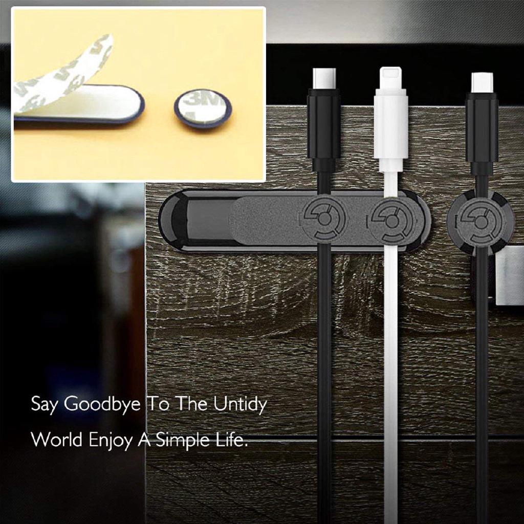 USB Cable Clip Organizer Wire Cord Management Desktop Winder Line