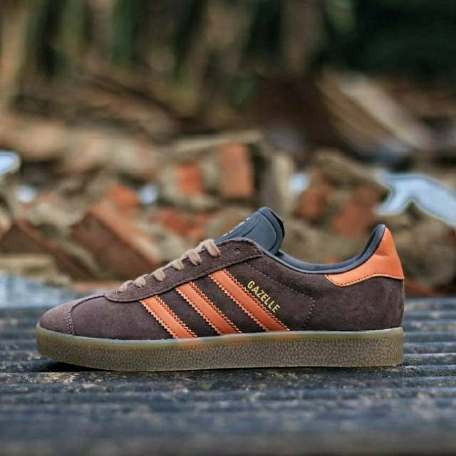 Adidas Gazelle Brown Tan Black Original 