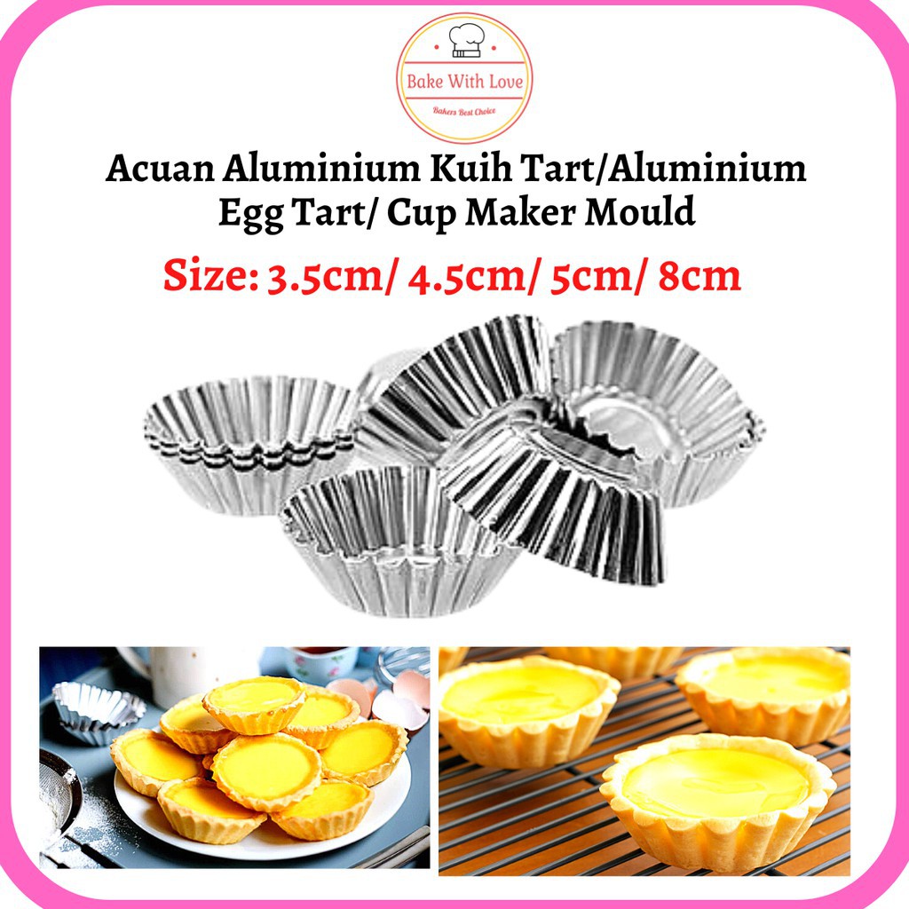 Mould Cake Cookie Aluminium Egg Tart Mould Acuan Fruit Tart Cheese Tart Mould Mini Tart Mould Egg Tart Mould