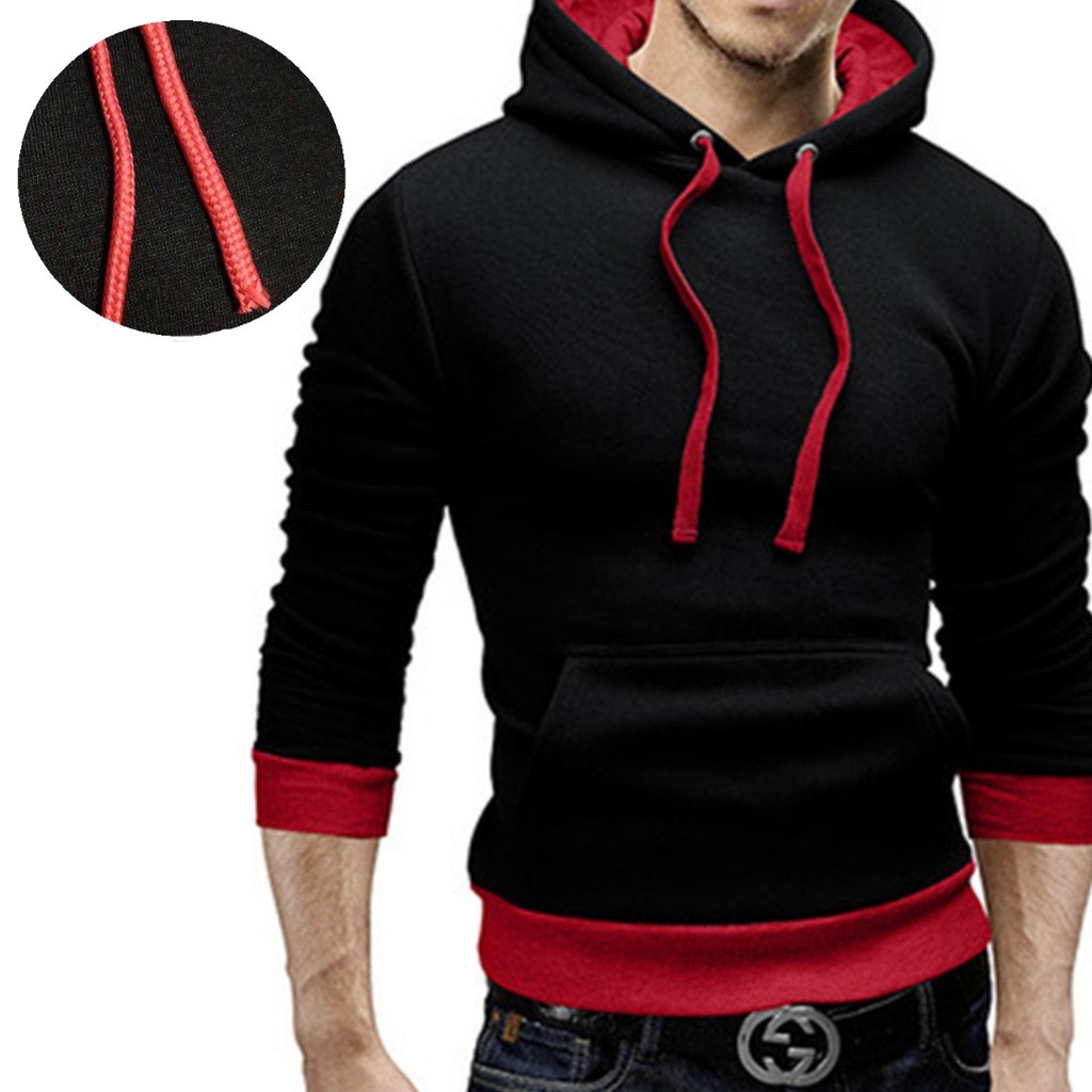 contrast color unisex hoodie