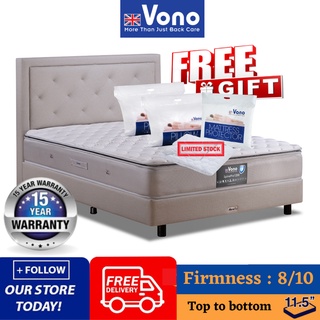 Vono Bed Set Vono Mentari Mattress Bed Frame Queen King Size 10 Years Warranty Orthomax Springing Spine Support Shopee Malaysia