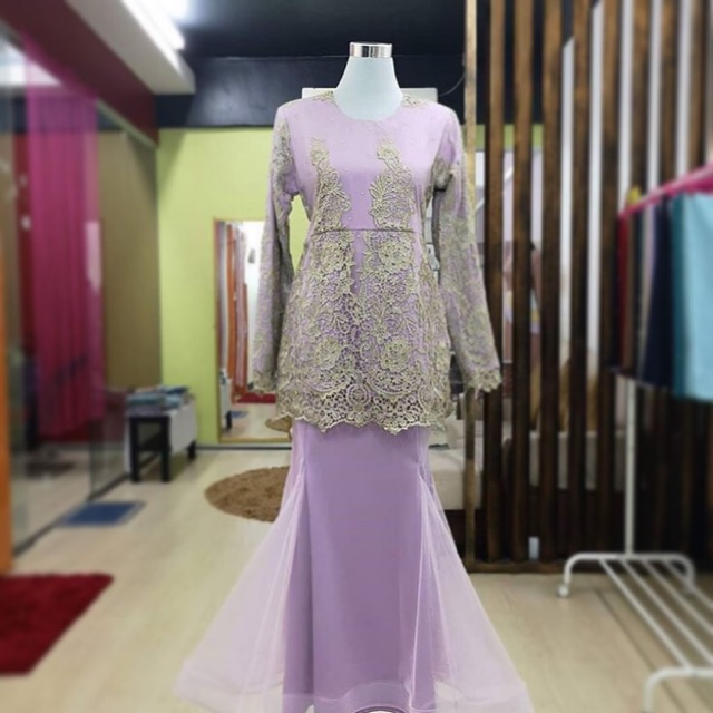  Baju  kurung lace kain  net  horsehair Shopee Malaysia