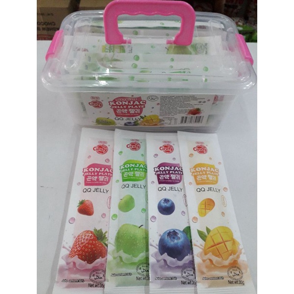 [Halal] Cindy Konjac Fruit Jelly Plate(40pcs),Assorted Flavours,Ready Stock, Big Size Shopee