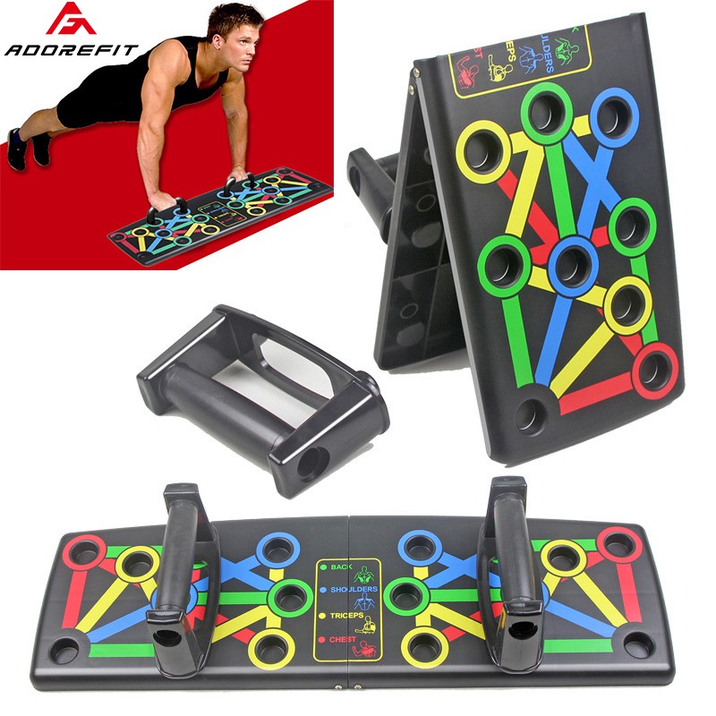 adoremall 14 in 1 Push Up Board Body Building Fitness Exercise Tools Stands For GYM Body Training Pumping Board