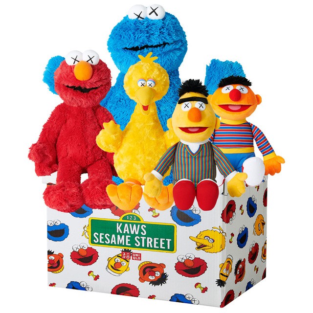 kaws x sesame street plush toy