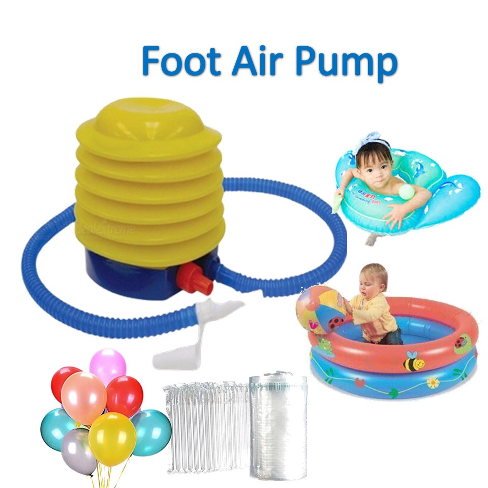 Bellows Small Foot Pump Compressor Pumpdown Balloon Swimming Pool Float Life Ring Ride-ons Toy Exercise Air Yoga Ball Raft Mattress Tire Inflatable Easy Air Hand Foot Pumps Deflator Inflator 