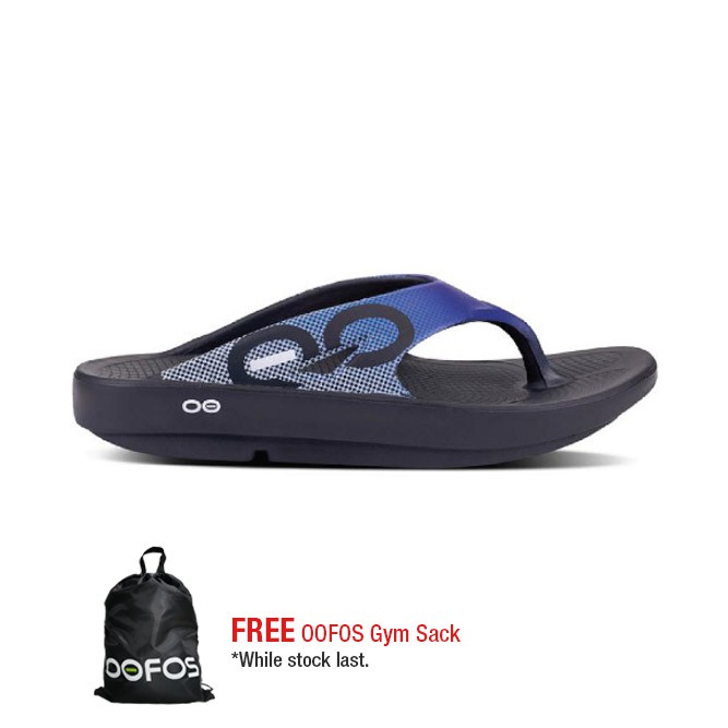 men's oofos flip flops