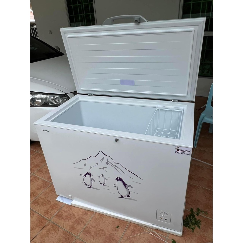 {Free Shipping ) Hisense Chest Freezer NEW MODEL FC428D4BWY Gross 350