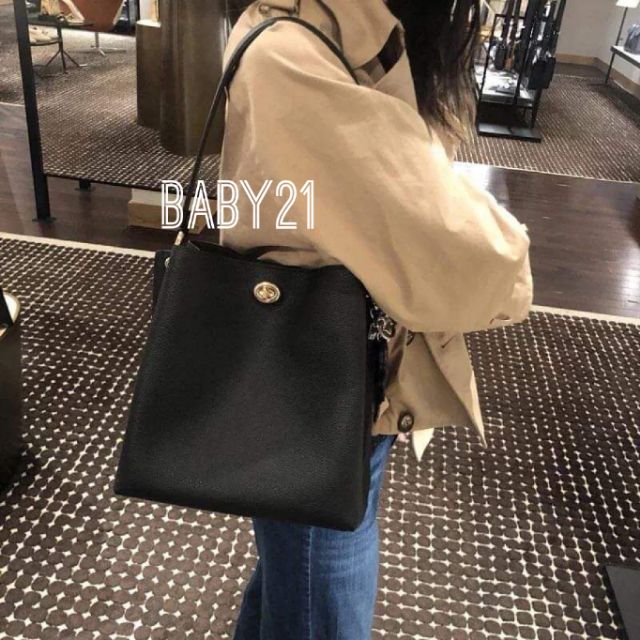 coach charlie leather bucket bag