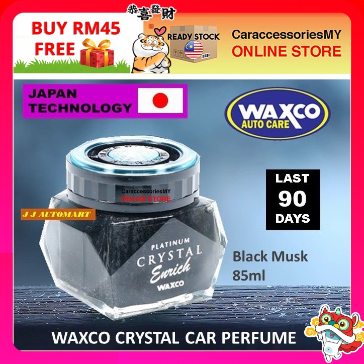 ORIGINAL WAXCO Car Perfume Platinum Crystal Enrich Shine Black Musk 85ml car air freshener premium perfume
