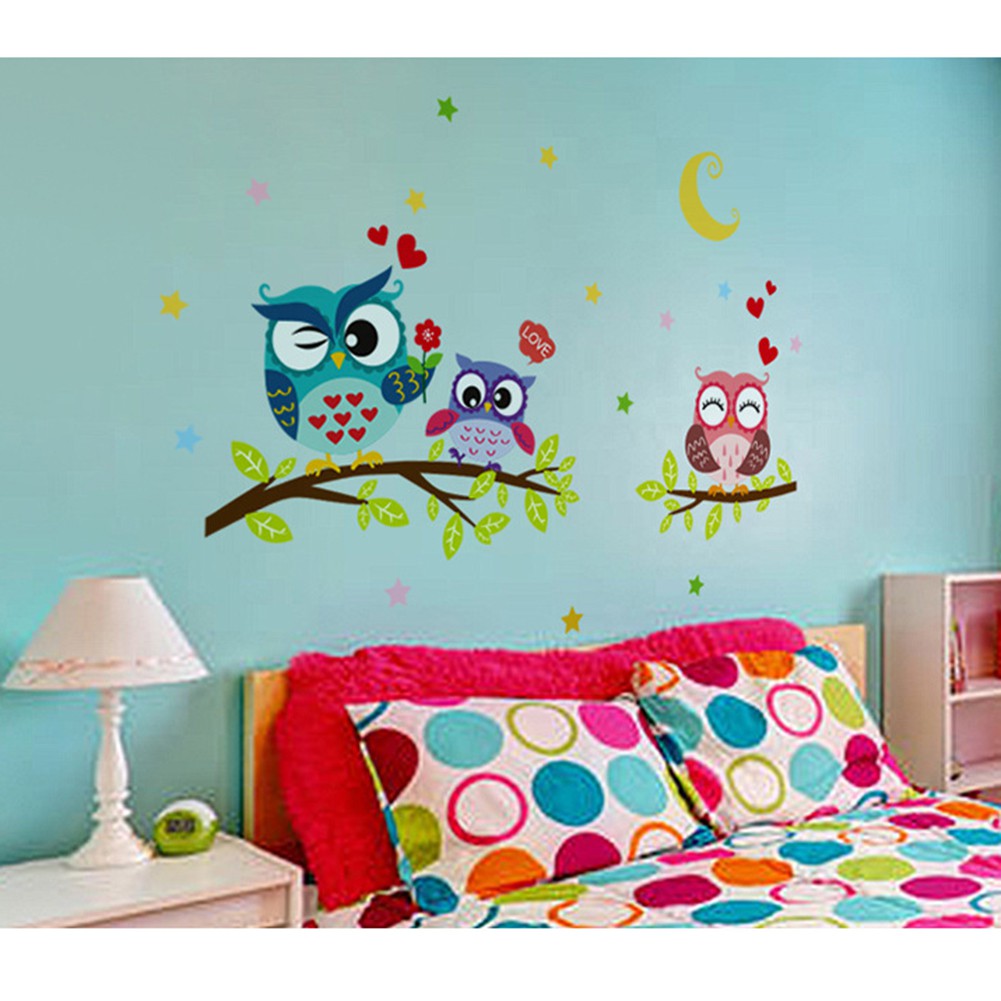 Cute Owl On The Tree Diy Wall Wallpaper Stickers Art Decor Mural Kid S Child Room Decal