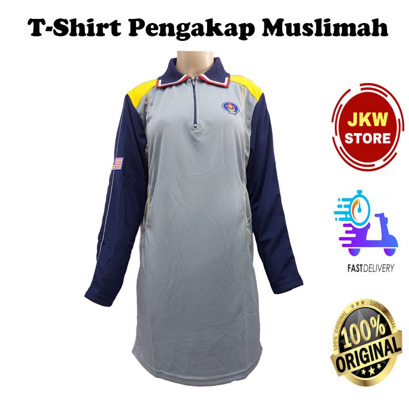 Buy New T Shirt Pengakap Muslimah Pemimpin Pengawai Korporat Lengan Panjang Original Scout New Design Kokurikulum Baju Seetracker Malaysia