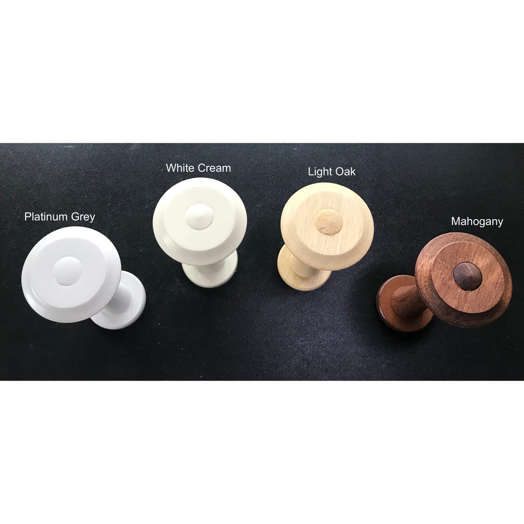 Multipurpose Wooden Curtain Tieback Wall Hook Coat Hanger Set Of
