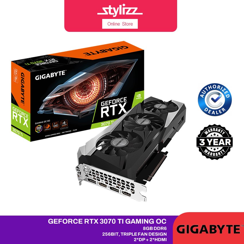 GIGABYTE GEFORCE RTX 3070 TI GAMING OC 8GB GDDR6X GRAPHIC CARD Shopee