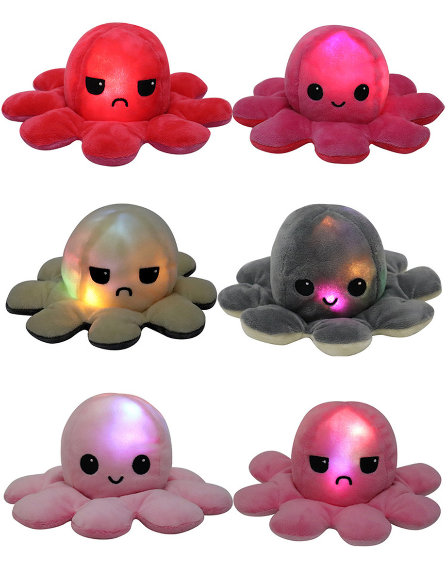 LOCAL🔥LED Reversible octopus angry octopus flip octopus doll TIKTOK