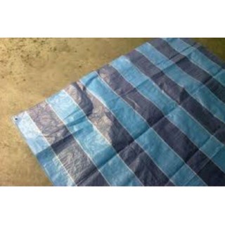 1 meter Canvas  Blue White Kanvas Biru  Putih  Kain 