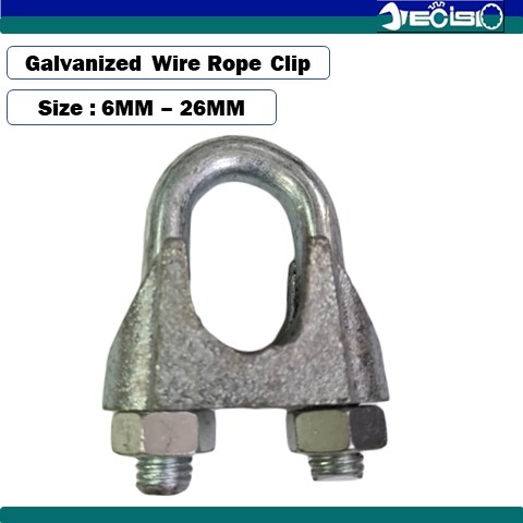 Galvanized Iron Wire Rope Clip U-bolt Clamp (6mm - 26mm) 