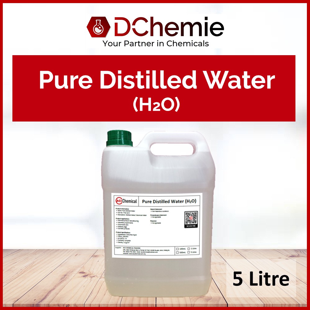 distilled water deionized water