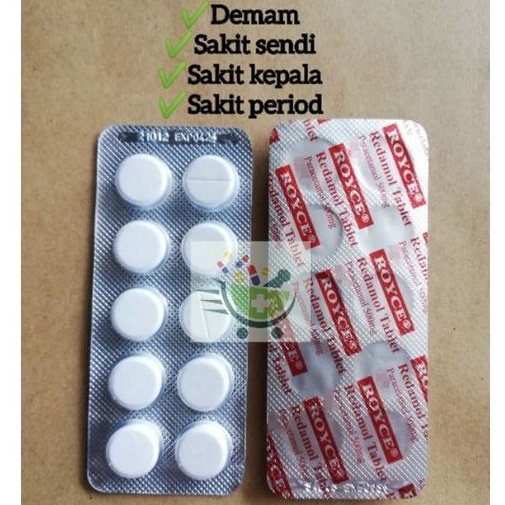 ROYCE Paracetamol 500mg 10 biji Ubat demam/sakit kepala/sakit sendi