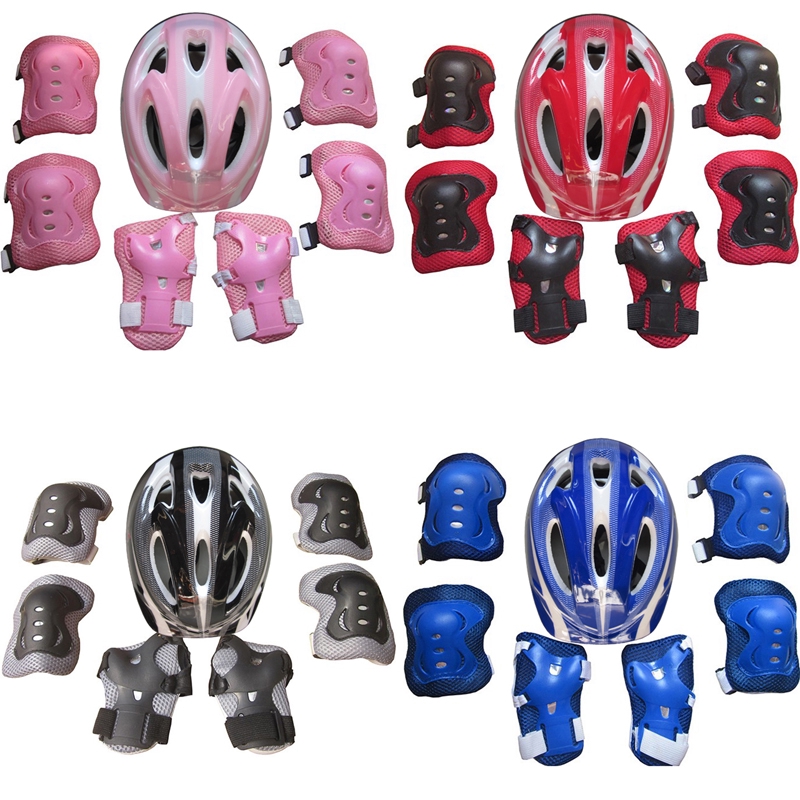 Kids Helmet Knee Elbow Pad Set Swegway Gear Skate Cycling Bike Safety~ 