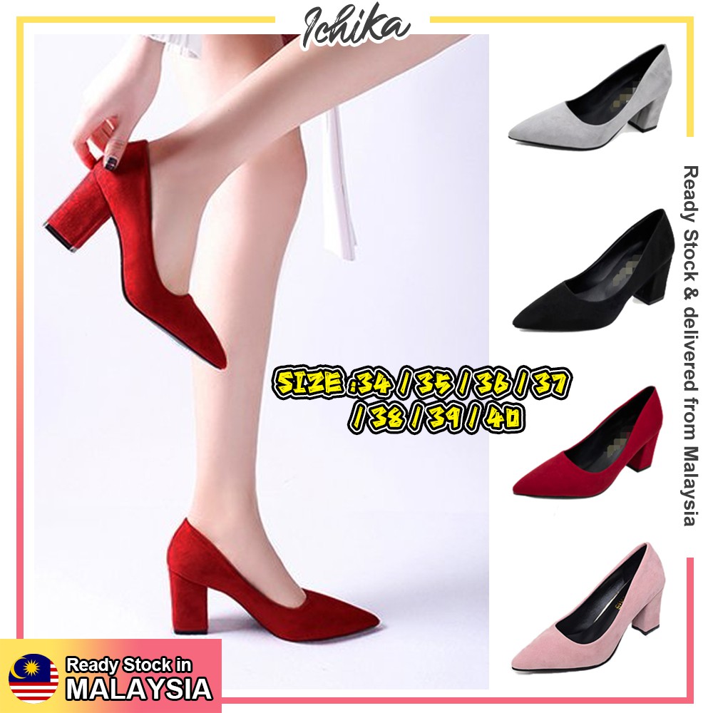 [MYSIA READY STOCK][35-40][(139)Alice Covered Heels]