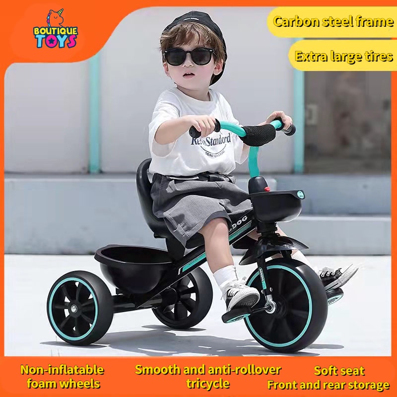 READY STOCK?Toys baby tricycle Baby bike Motobike kids Basikal baby Toddler bike Push bike Carbon steel frame