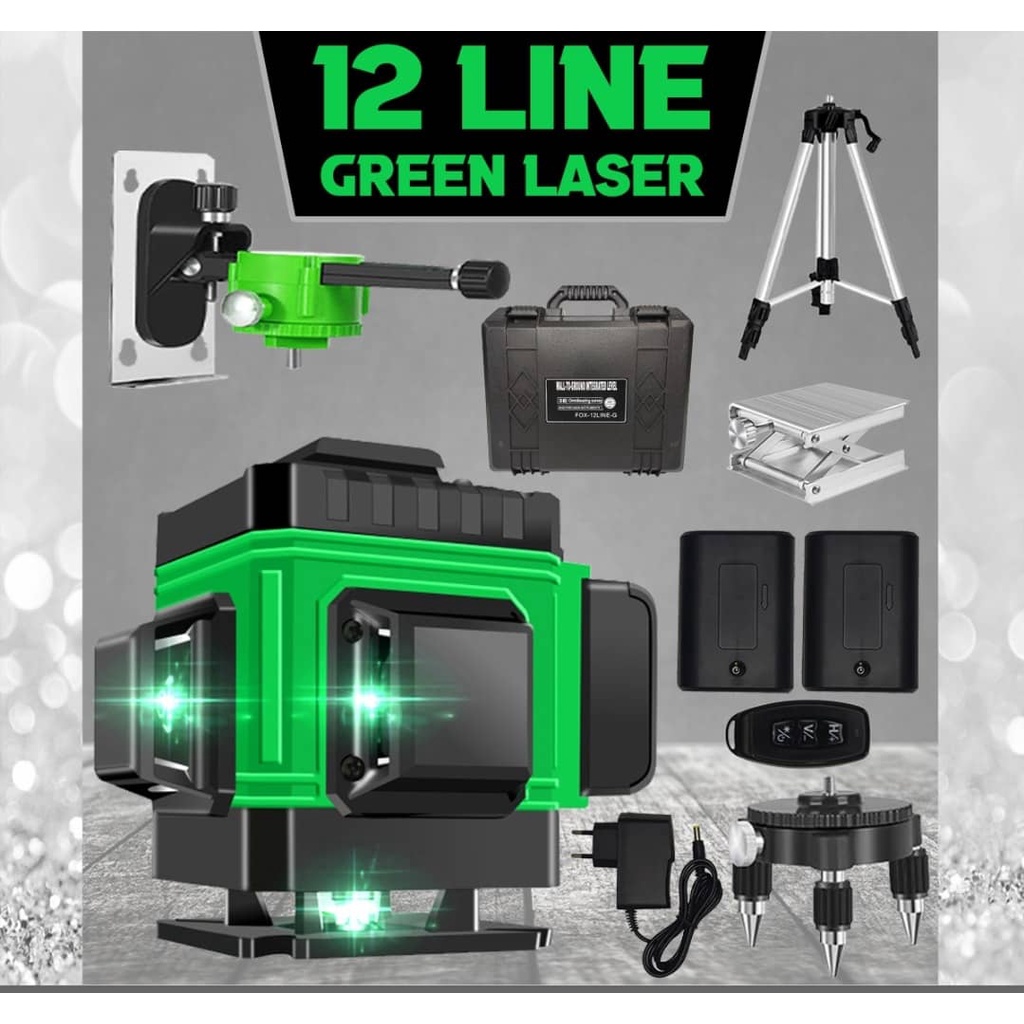 MTOOLS12 LINE 3D LASER LEVEL LIGHT SELFLEVELING 360° ROTARY CROSS AUTO