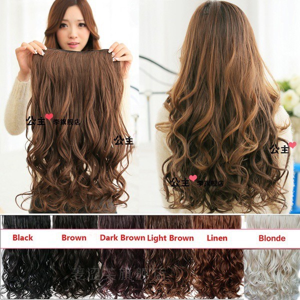 Sexy Women Long Curly Hair Extensions Synthetic Wig Clip Shopee