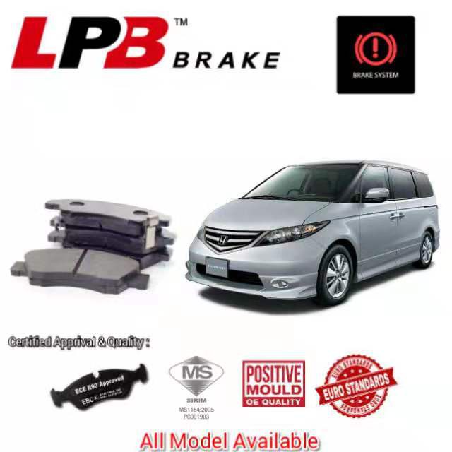 LPB HONDA ELYSION 2008-2012 FRONT/REAR DISC BRAKE PADS  Shopee 