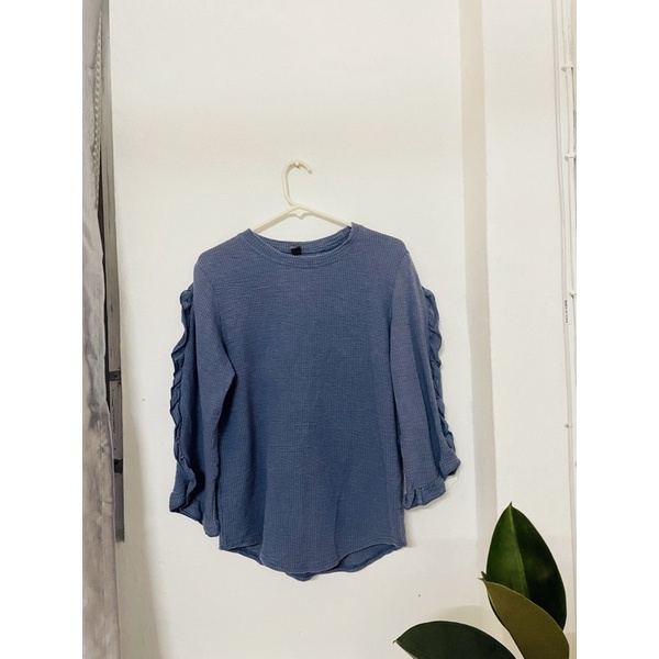 Blouse Blue Tangan Rambu Ramba | Shopee Malaysia