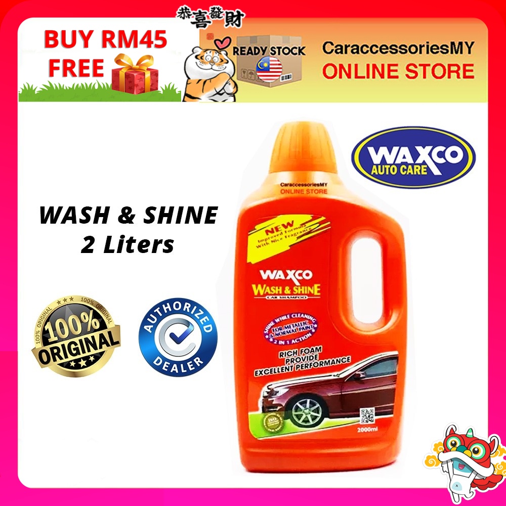 Waxco Wash & Shine Car Shampoo (2L) sabun cuci kereta 洗车液