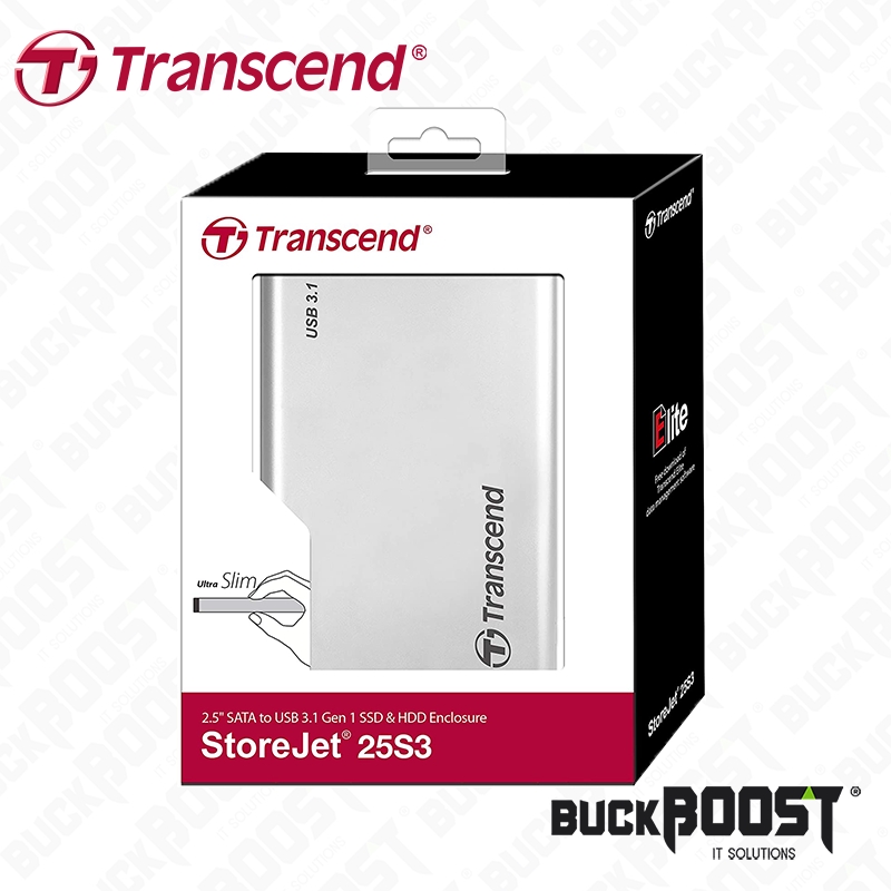 Transcend StoreJet USB 3.1 Gen 1 External Hard Drive Enclosure (TS0GSJ25S3)